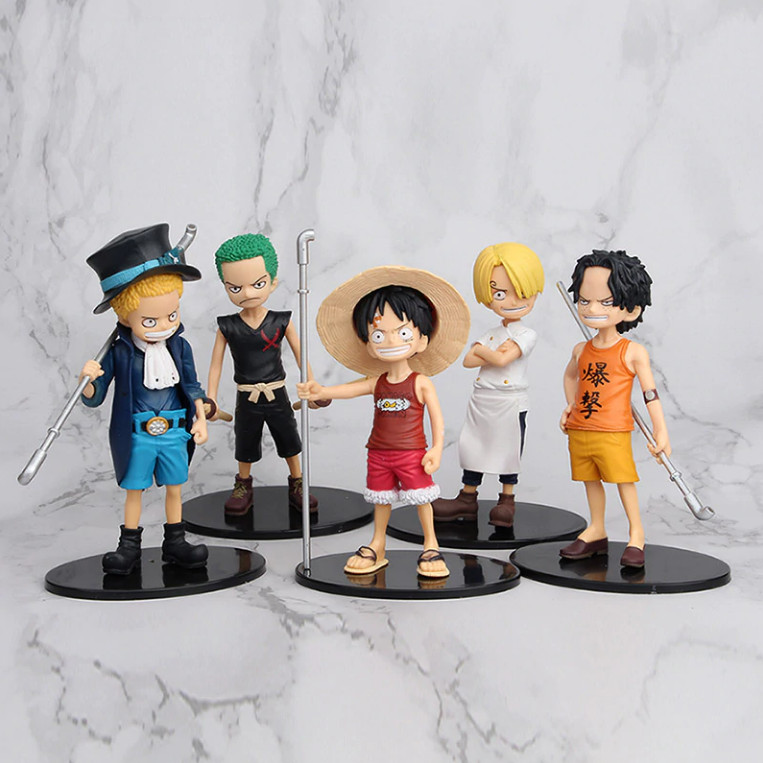 Bộ 05 Mô Hình Nhân Vật One Piece - Cao 15cm