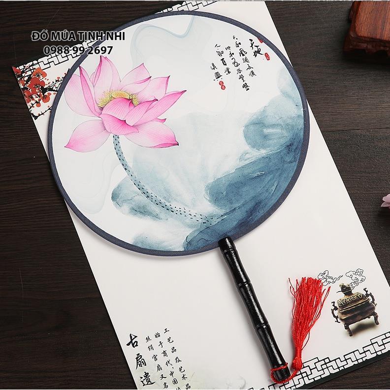Quạt cầm tay múa Trung Hoa Quạt tròn cổ trang QUAT01 - Đồ Múa Tịnh Nhi