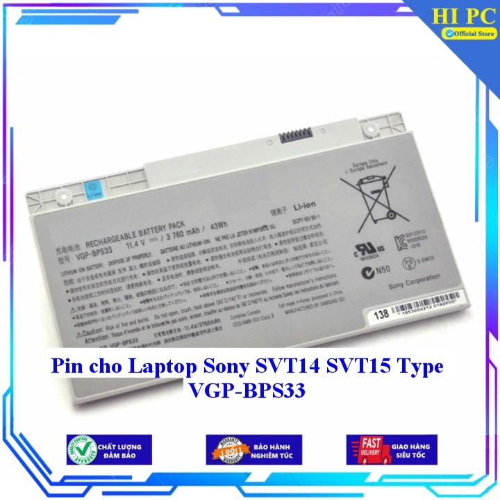 Pin cho Laptop Sony SVT14 SVT15 Type VGP-BPS33 - Hàng Nhập Khẩu