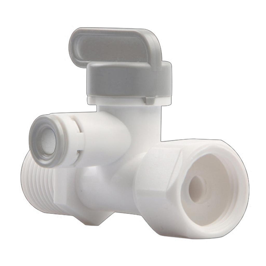 POM Purifier Feed Tee Faucet 1/4 Inch RO System For Filter Installation