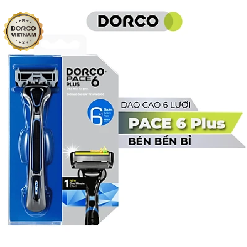 Dao Cạo Râu 6 Lưỡi Dorco Pace 6 Plus SXA 5001-PT (6 Lưỡi + Đầu Cắt Tóc Mai)