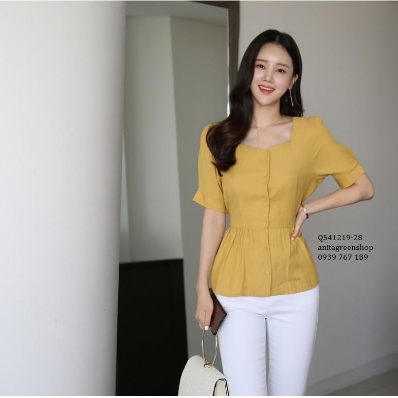 Q541219 ÁO NGẮN TAY CỔ VUÔNG