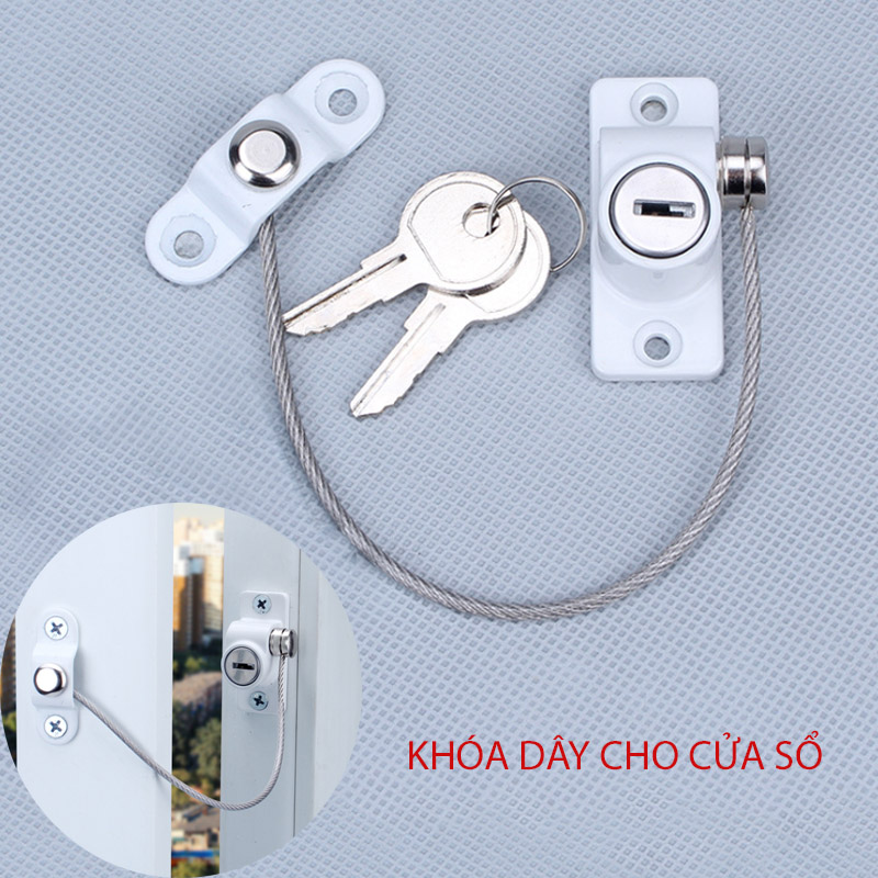 Khóa dây cho cửa sổ J6405 vừa chống trộm vừa an toàn cho trẻ