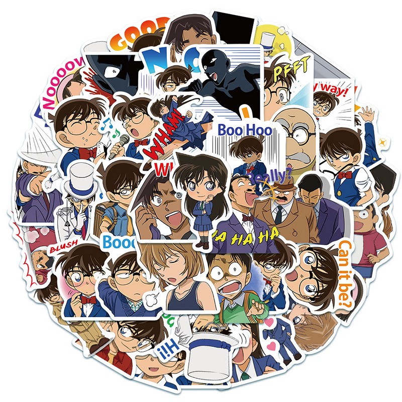 Sticker 50 miếng hình dán Conan