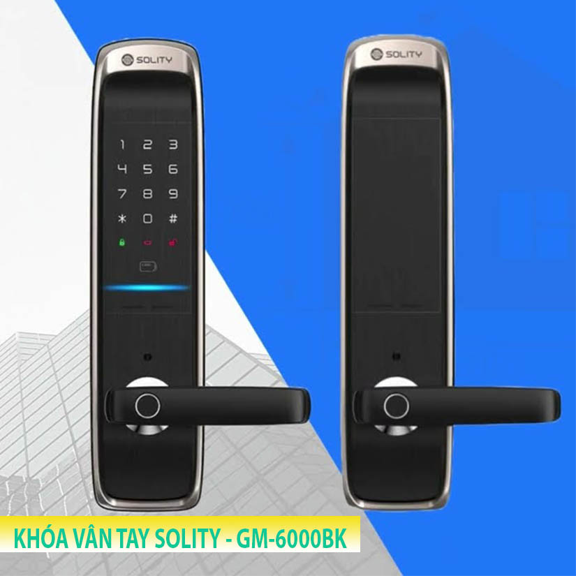 Khóa vân tay Solity GM-6000BK | Khóa thông minh Solity | Khóa điện tử Hàn Quốc nhập khẩu