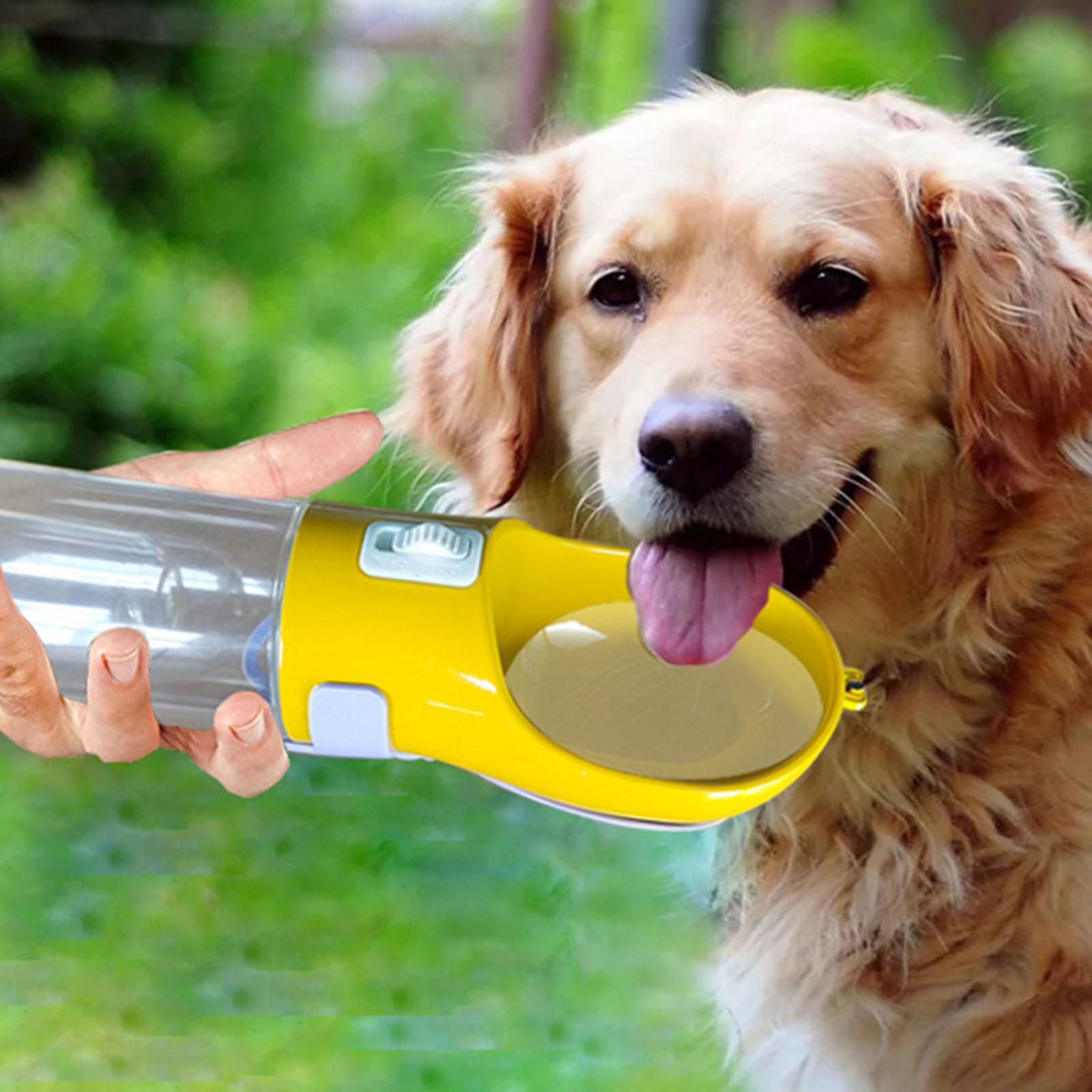 10oz Dog Travel Water Bottle Dog Travel Water Bottle with Food Container for Outdoor Hiking