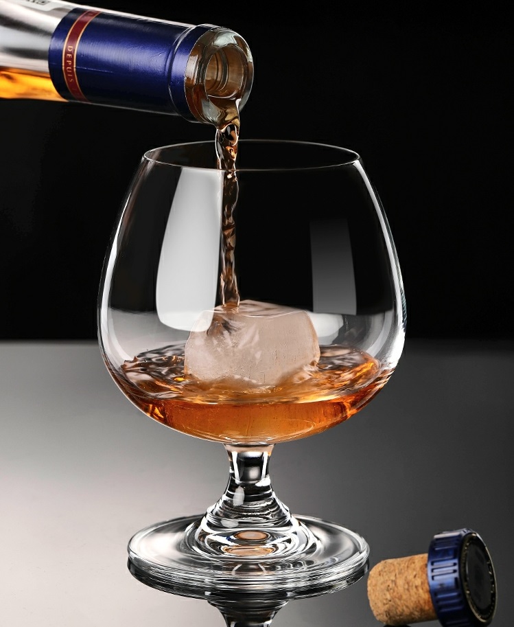 Ly thủy tinh uống rượu vang whiskey highball, cốc uống sâm panh cocktail chân lùn