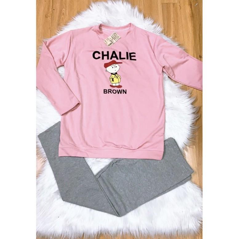 Bộ đồ bầu màu hồng dễ thương mã BD209