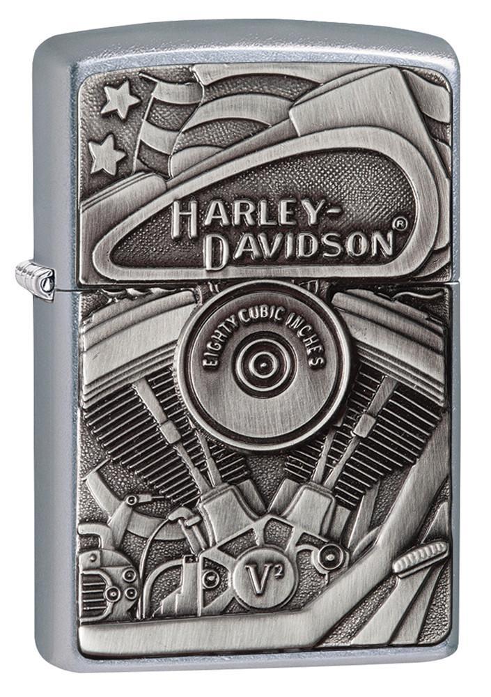 Bật Lửa Zippo Harley Davidson Motor Flag Street Chromre 29266