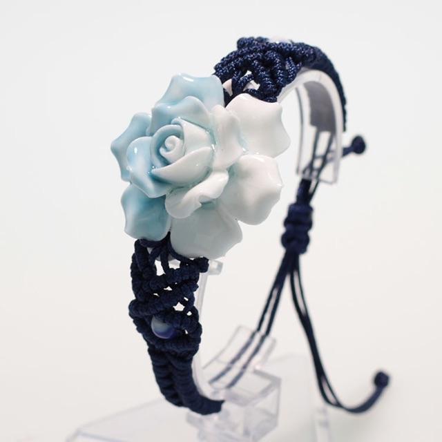 Vòng tay hoa Hồng gốm sứ