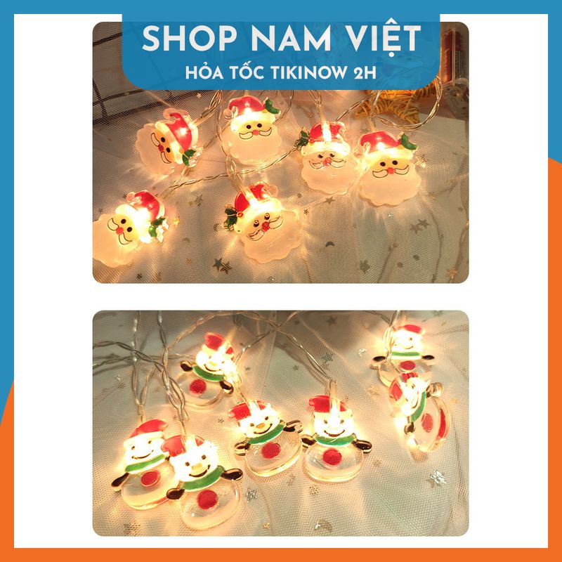 Dây Đèn Led Fairy Light Trang Trí Giáng Sinh Biểu Tượng Cây Thông, Người Tuyết, Ông Già Noel - Chính Hãng NAVIVU