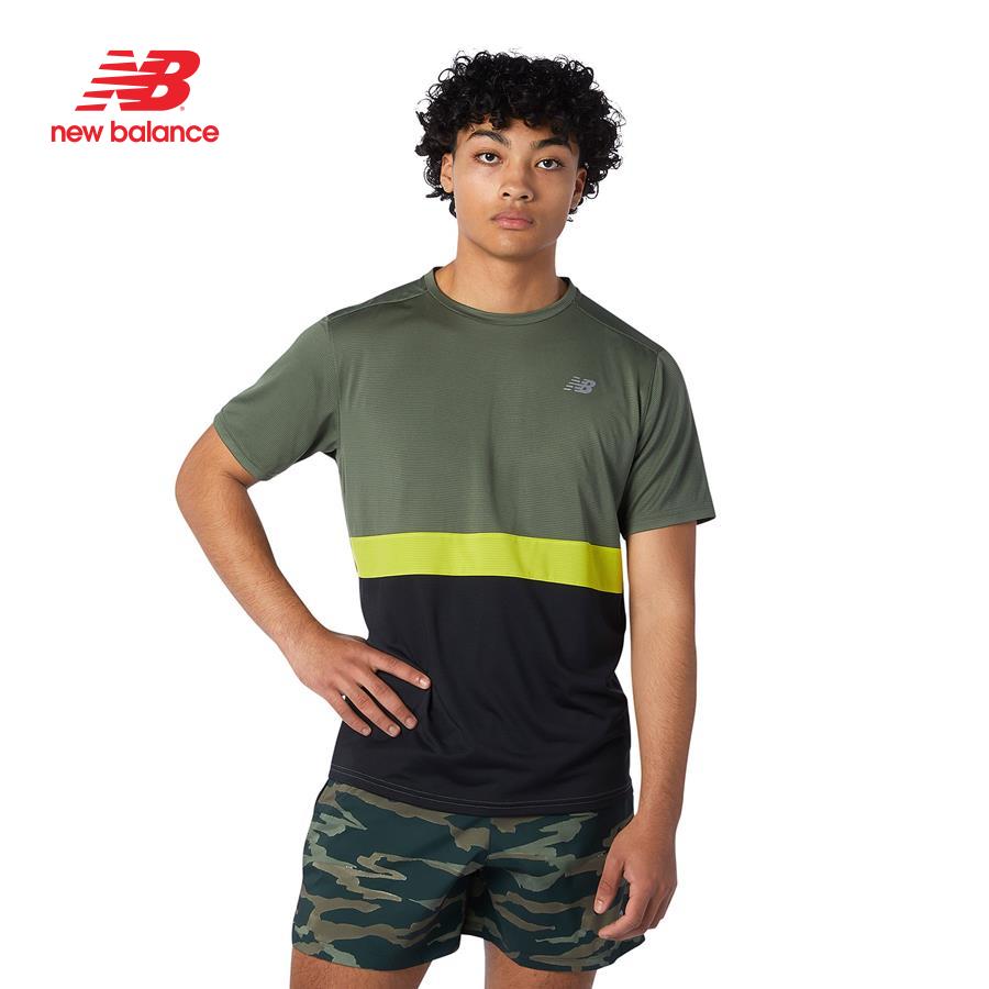 Áo thun tay ngắn thể thao nam New Balance Striped Accelerate - MT03207NSE (form quốc tế