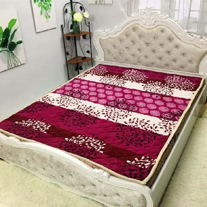 THẢM NỈ lông cừu trải giường, trải sàn cao cấp 3 lớp- Mẫu TUYẾT TÍM- evily1990