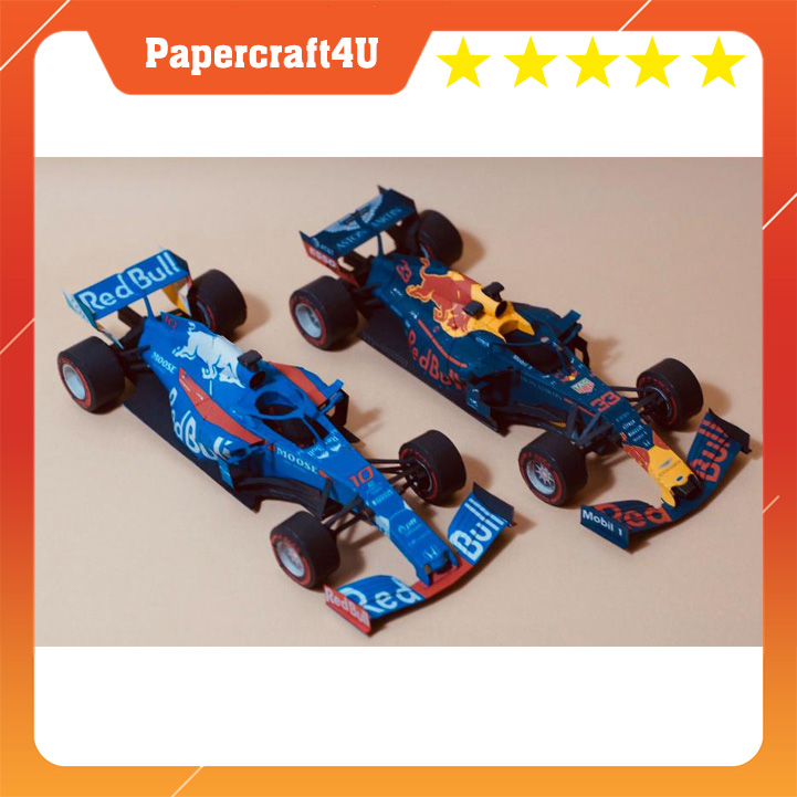 Mô hình giấy thủ công xe đua F1 STR-14 đội Red Bull Racing tỉ lệ 1/20