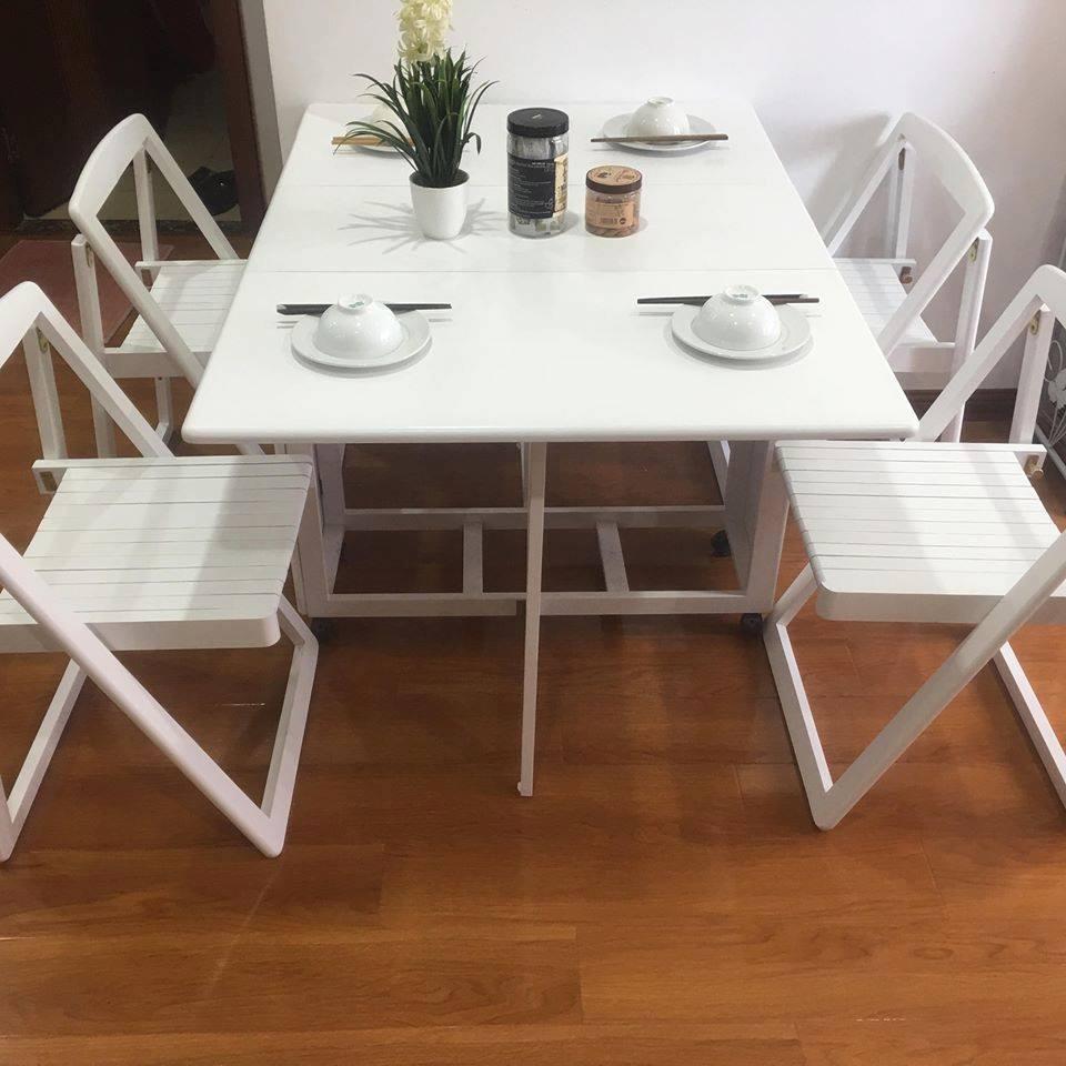 BÀN ĂN THÔNG MINH GỖ SỒI TỰ NHIÊN – BẢO HÀNH 2 NĂM