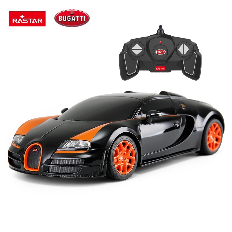 Đồ Chơi RASTAR Xe Điều Khiển Tỷ Lệ 1:18 Bugatti Màu Đen R53900N/BLA