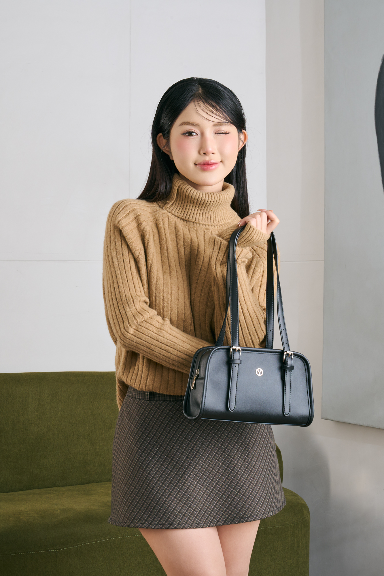 Túi Yuumy ( Thời trang nữ túi tote dáng hộp size 25- Túi xách da Seasand YTX72 )