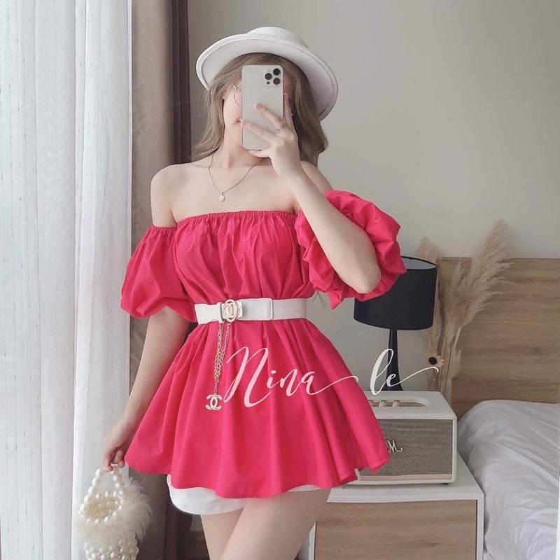 Áo kiểu trễ vai sắc màu đẹp xinh b19