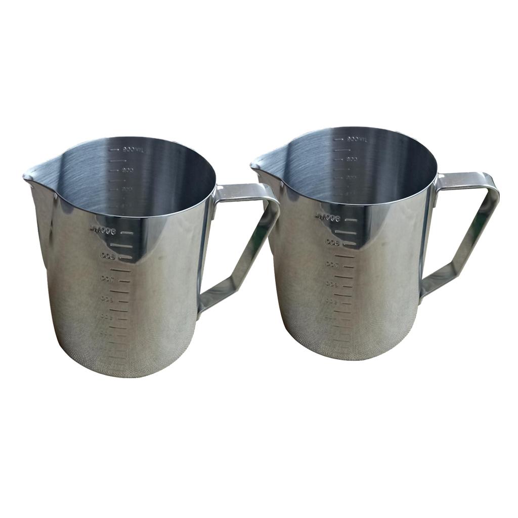 Bộ 2 Công Suất công Suất Lớn Thép Không Gỉ Chảo Bình Đựng Nến Làm Nồi Lẩu Cúp Son Môi Nóng Chảy Sáp X