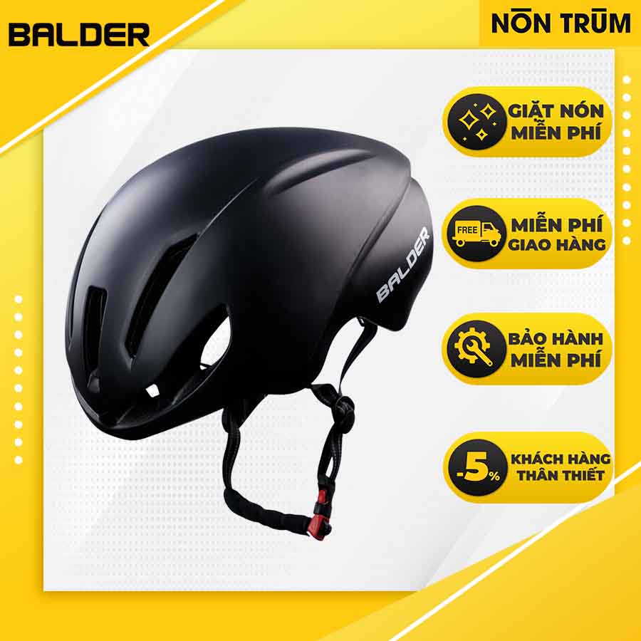 Nón bảo hiểm xe đạp thể thao BALDER TT1 B79 cao cấp ĐEN NHÁM