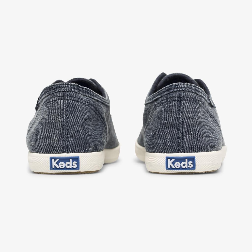 Giày Thể Thao Nữ Cổ Thấp, KEDS Chillax Washed ORG Core Twill Navy KD064817