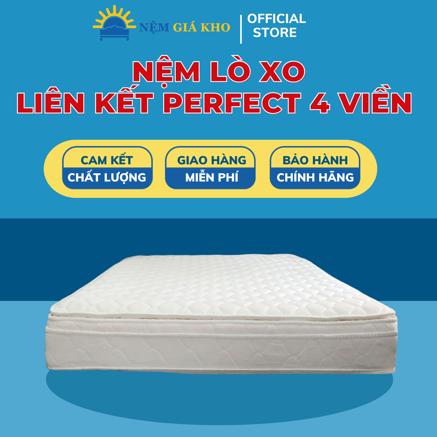 Nệm Lò Xo Liên Kết Aroma Perfect 4 Viền Êm Ái Thoải Mái Thiết Kế Độc Đáo Đem Lại Giấc Ngủ Ngon Và Sâu Hơn