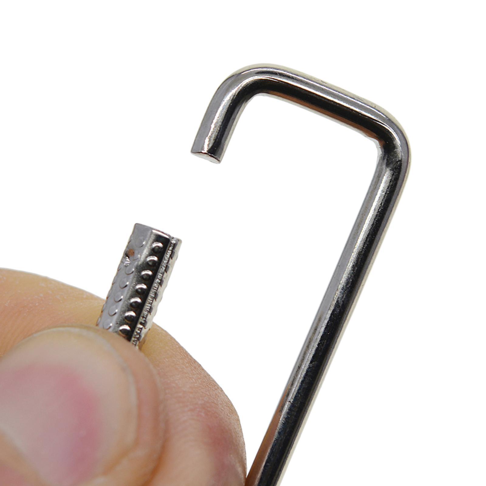 10Pcs Rectangle Carabiner Clips Hook Portable Durable Multifunctional Metal Sturdy DIY Keychain Clips Spring Buckle for Outdoor Indoor Bags