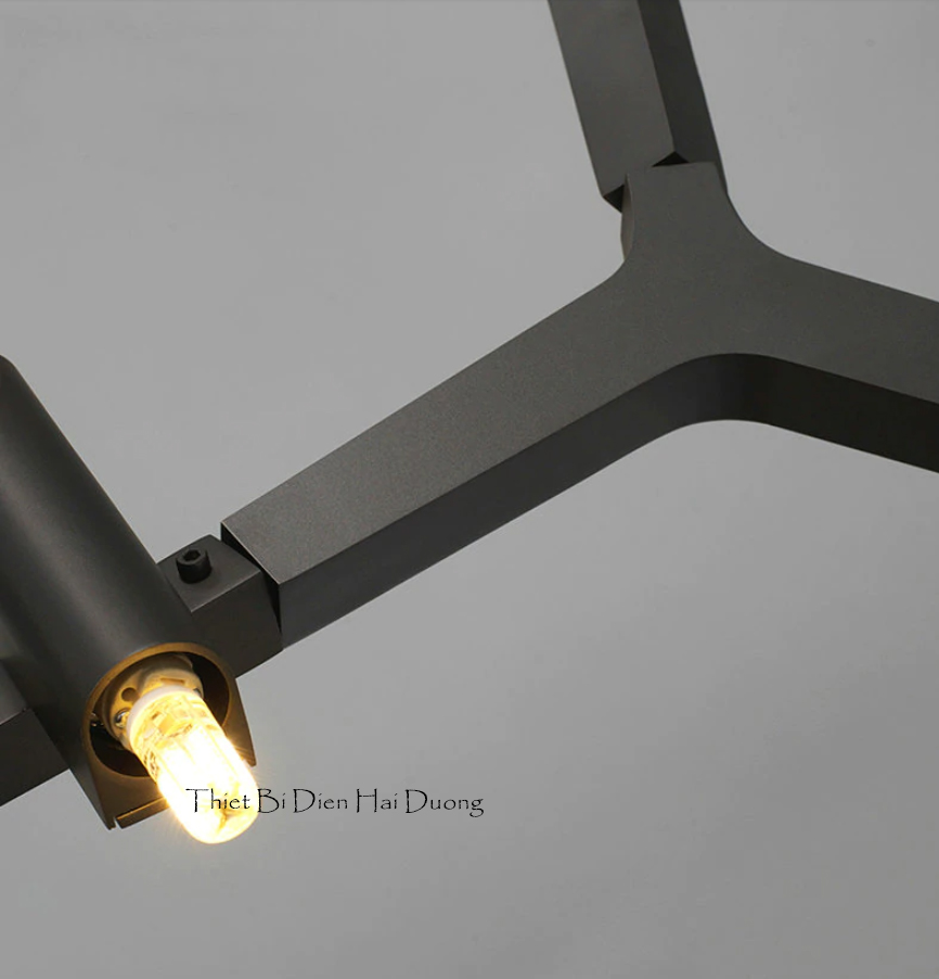 Đèn Chùm Decor Xương Cá 14 Tay  -Kiểu Dáng Sang Trọng Hiện Đại - 14 Bóng Led G4 - Có Video