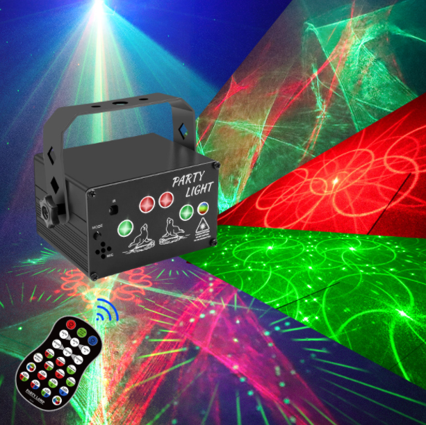 Đèn led laser trang trí vũ trường sân khấu phòng karaoke cảm biến theo nhạc hình ảnh 3D
