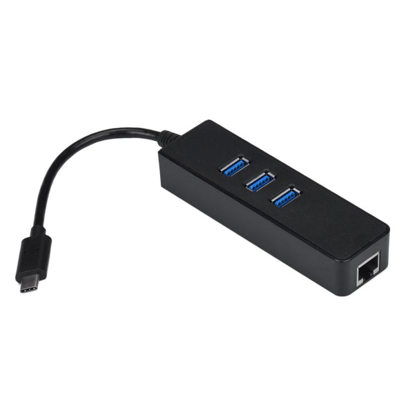 ROGTZ Hub USB Type C ra 1 cổng Lan + 3 cổng Usb 3.0 - Hàng Nhập Khẩu