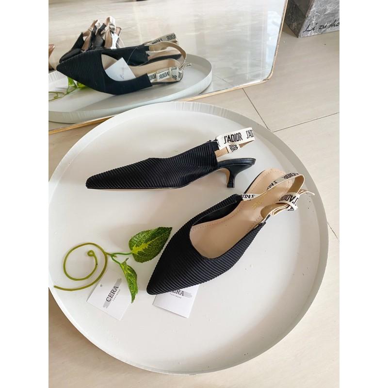 GIÀY SLINGBACK MŨI NHỌN GÓT CAO 3 CM DỄ DI CHUYỂN MANG RẤT THOẢI MÁI