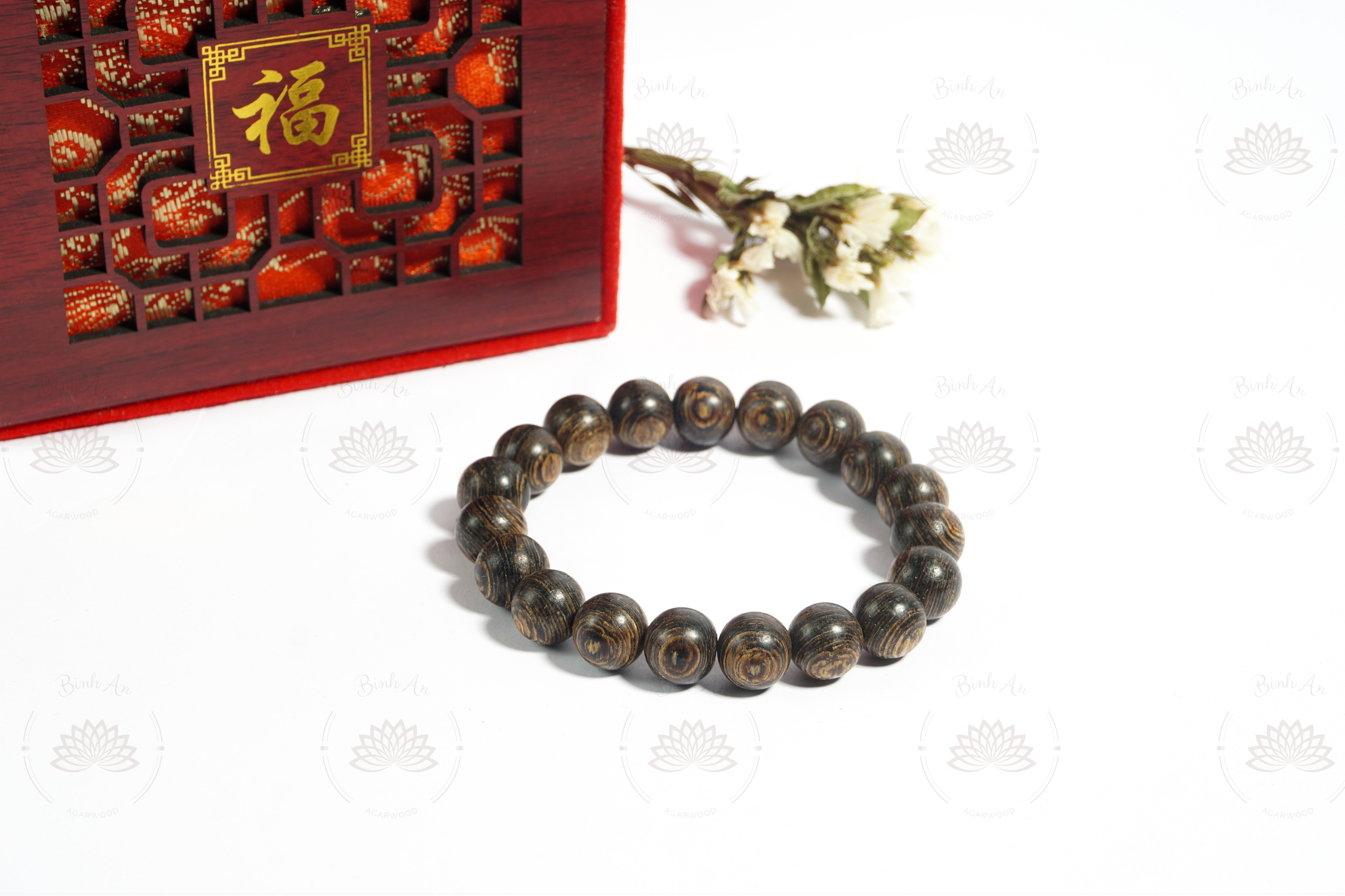 Vòng Tay Trầm Hương Tròn Đơn Sánh Chìm Nước- Trầm Hương Tự Nhiên - Size Nam Nữ, 10mm, 12mm, 14mm, 16mm, 18mm