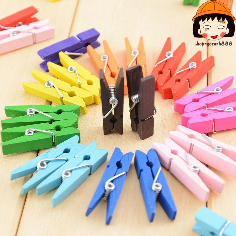 Set 20 kẹp gỗ và 2m dây treo ảnh