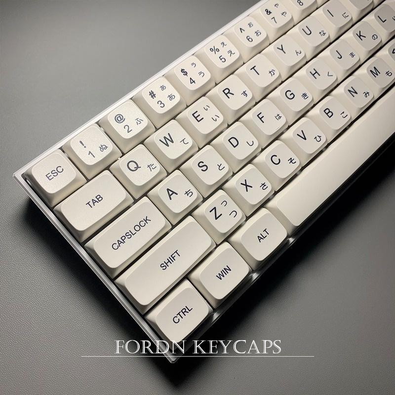 Keycap màu trắng tối giản XDA Profile Nhật Bản keycap PBT Dye thăng hoa bàn phím cơ Keycaps