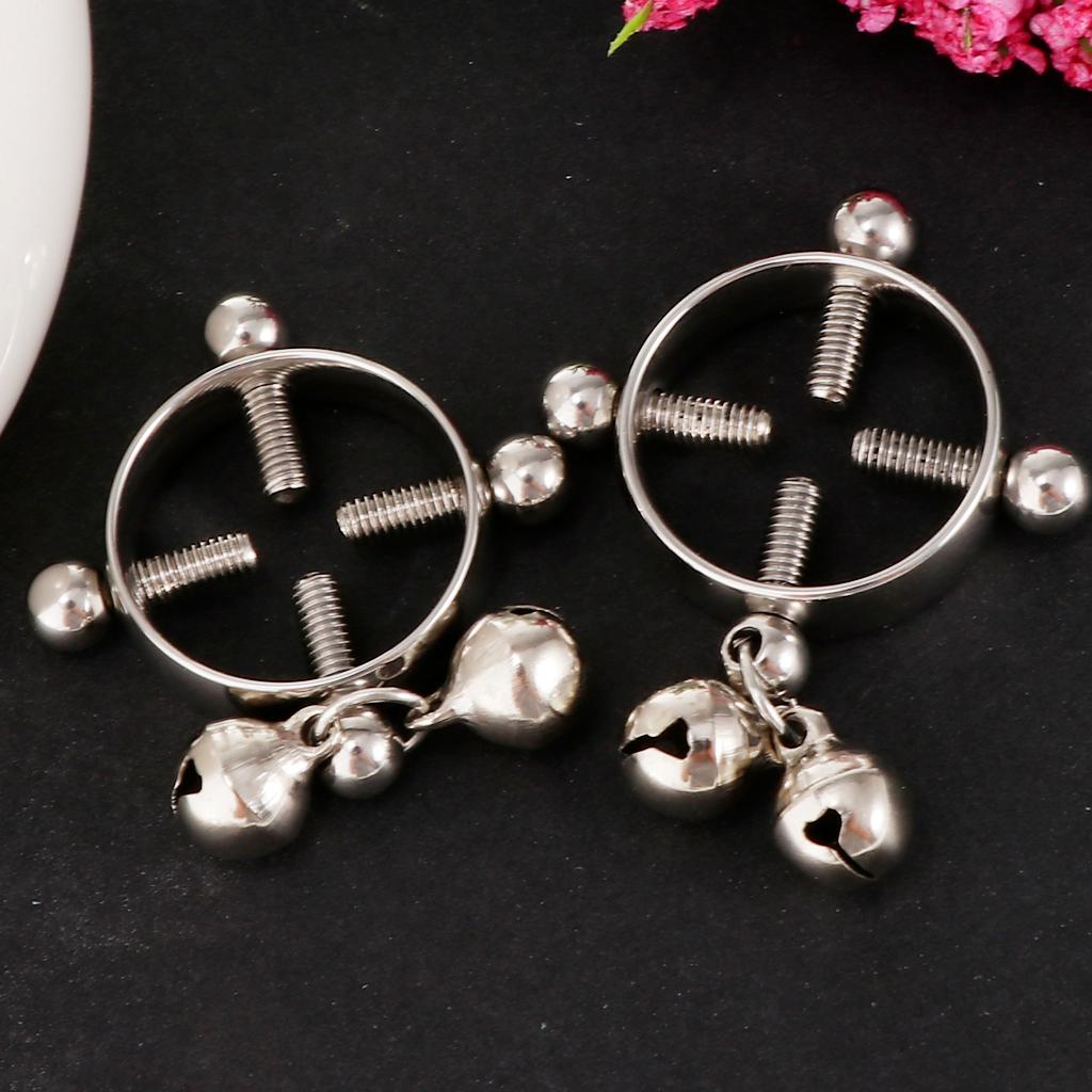 2pcs Women Nipple Shields Screw Body Piercing Jewelry Circle None Piercing