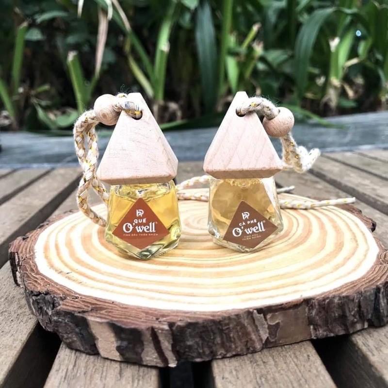 Tinh dầu treo xe ô tô, treo phòng hương quế, cà phê 8ml