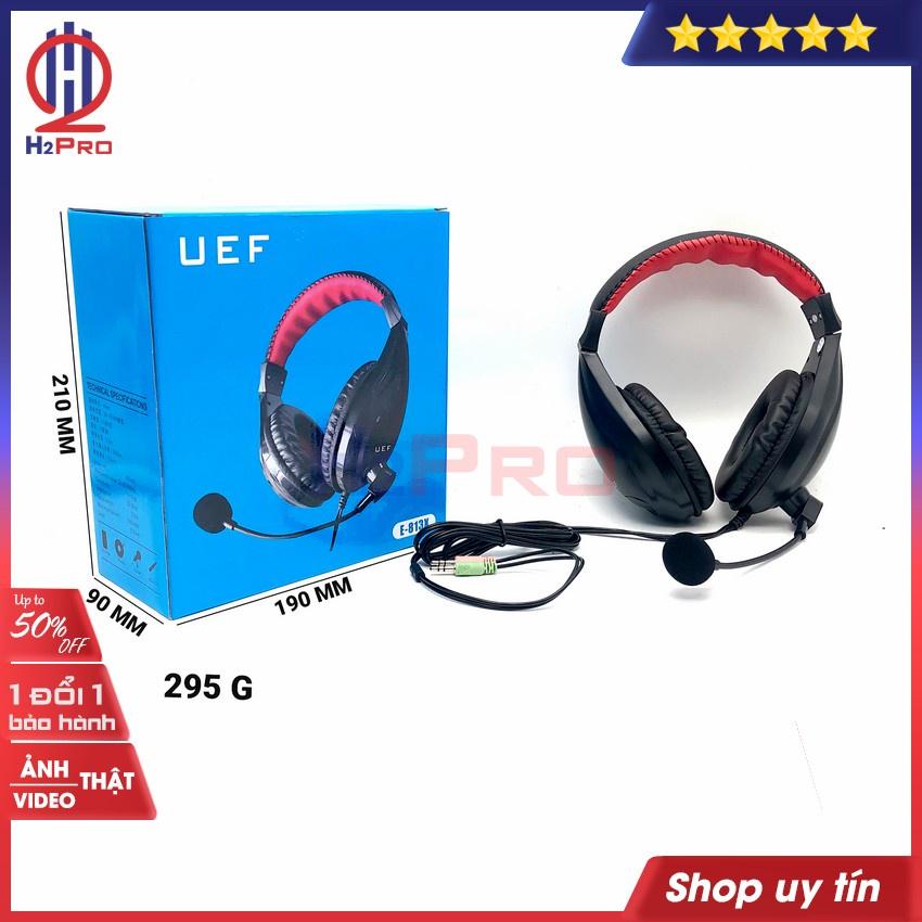 Tai nghe chụp tai có dây UEF E-813X H2Pro có micro-chống ồn-tiếng rõ-bass khoẻ (1 chiếc), tai nghe gaming cao cấp 1.3m