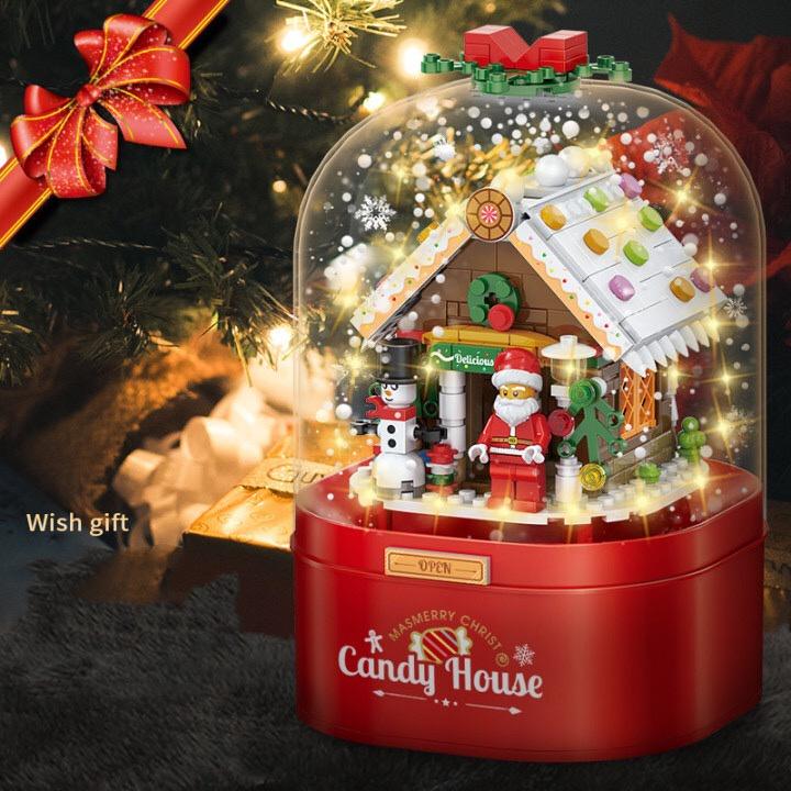 Đồ Chơi Lắp Ráp Hộp Nhạc Giáng Sinh, Quà Tặng Noel Cho Bé