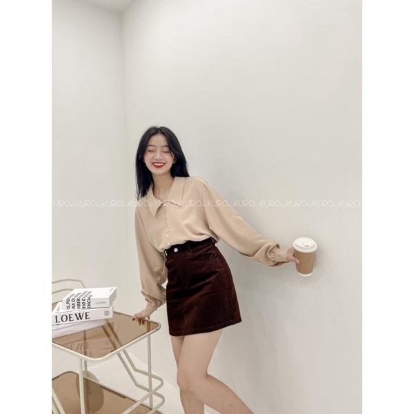 Chân váy đắp lai nhung