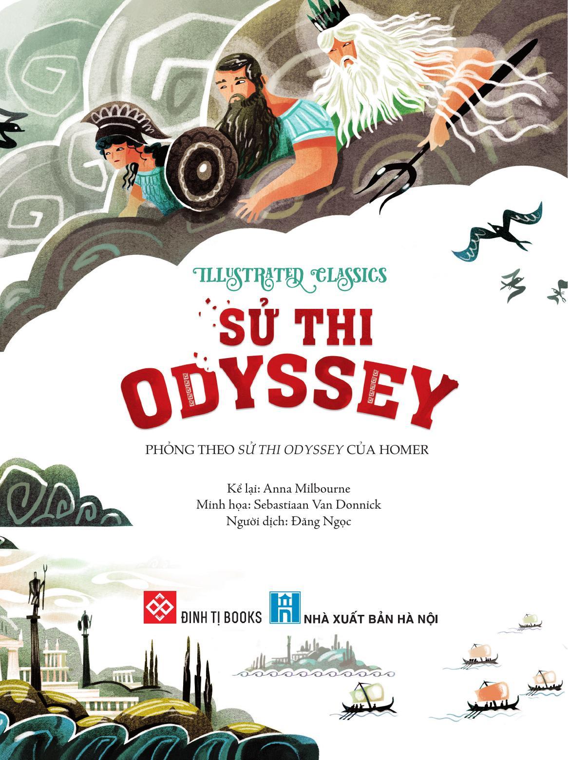 Sách - Illustrated Classics - Sử Thi Odyssey - Bìa Cứng