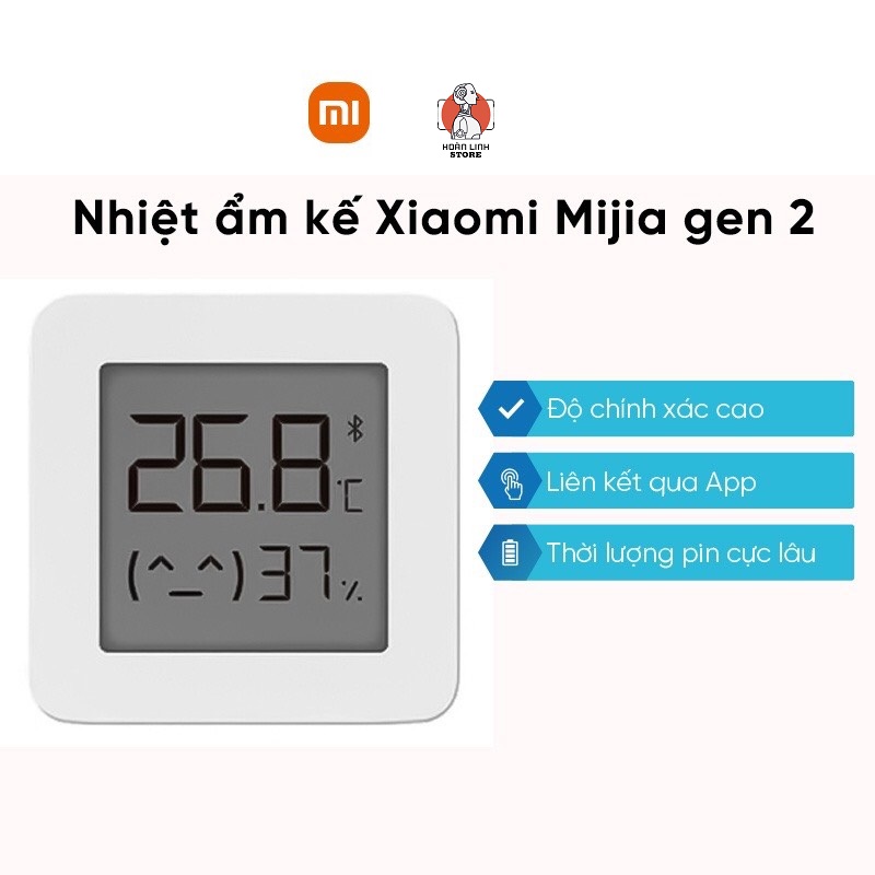 Nhiệt ẩm kế thông minh Xiao mi Mijia gen 2 (Mi Temperature and Humidity Monitor 2)  - Độ chính xác cao, thiết bị cần thiết bảo vệ sức khỏe gia đình