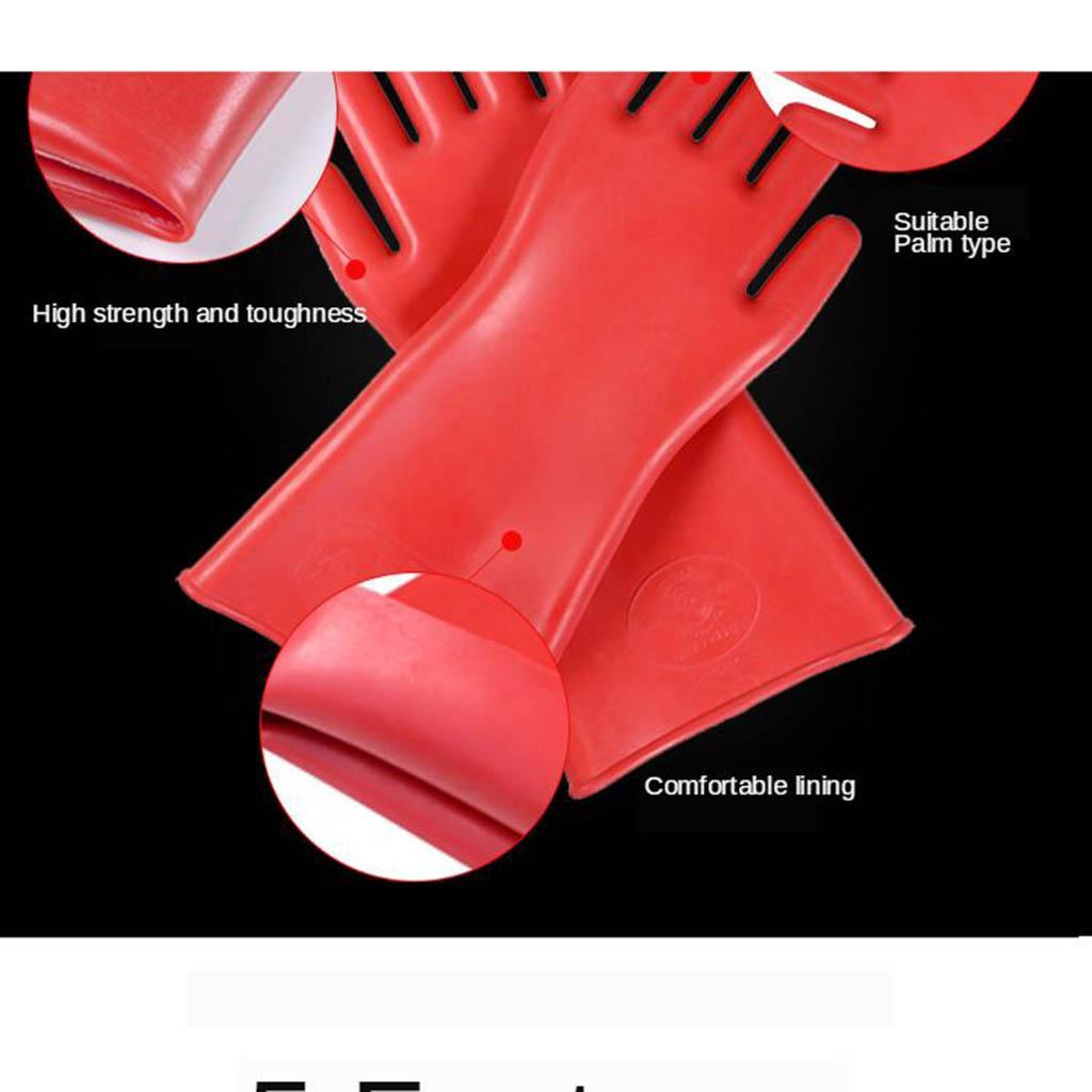 High Voltage Electricians Insulating Gloves Rubber , Cold Resistant Insulated Gloves