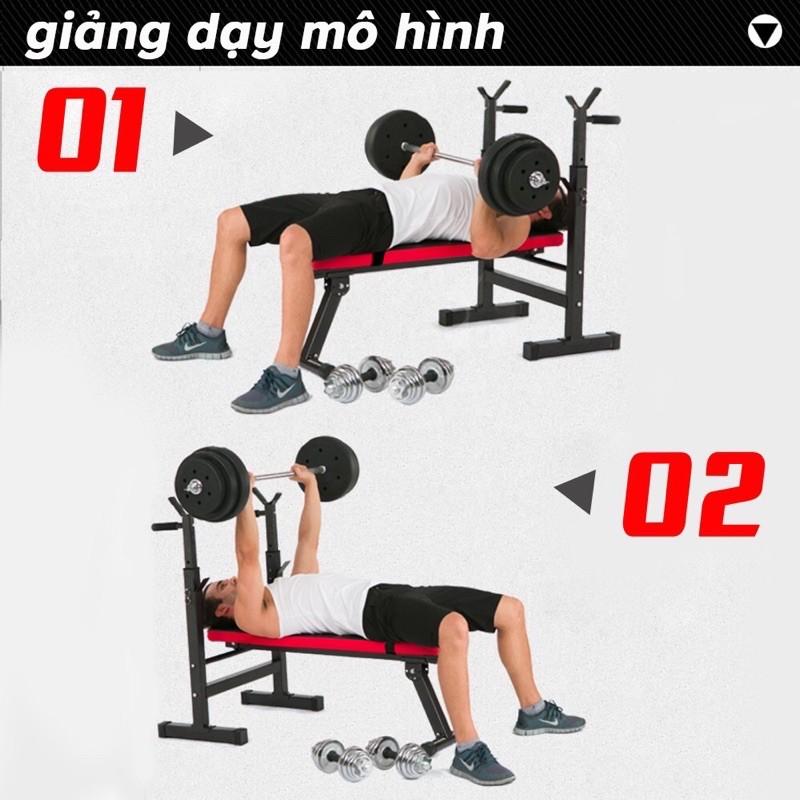 Máy tập gym đa năng/ Ghế tập gym tại nhà hàng nhập/ Ghế nằm vớt tạ có thể gập gọn