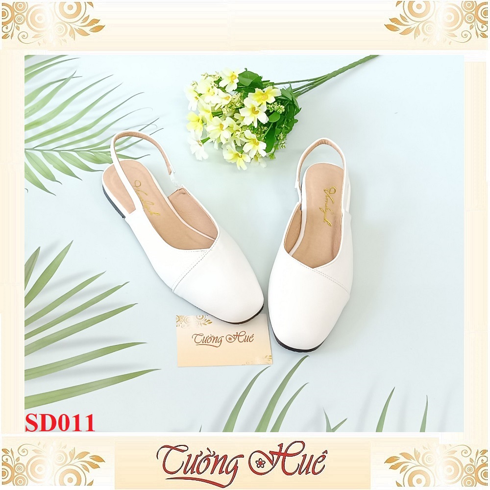 [Ảnh Thật 100%] Giày Sandal Bệt Nữ Bít Mũi Mũi Vuông Quai Hậu Hở Gót