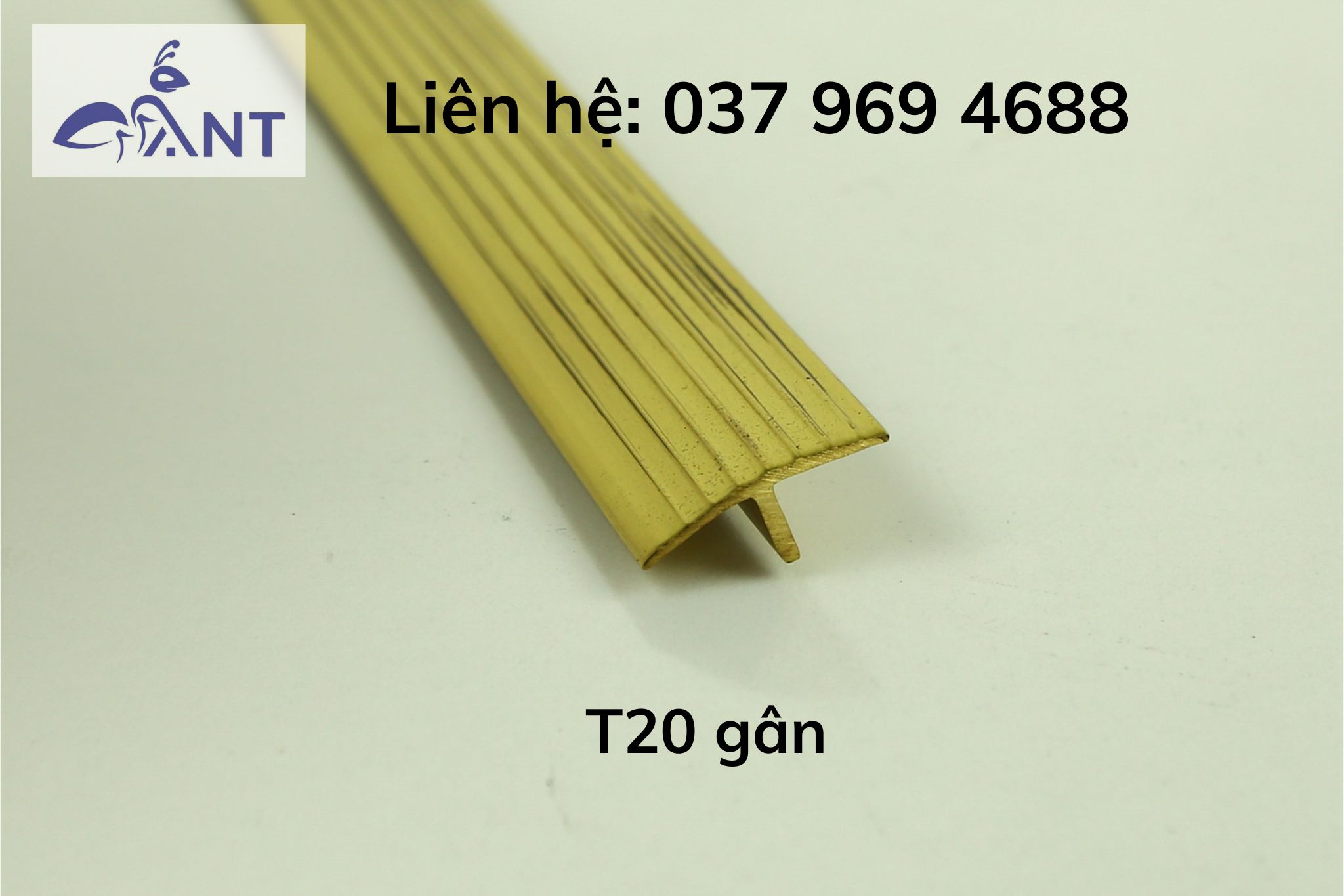 Nẹp đồng t20 gân, trang trí nhà cửa, chống trơn sàn, thanh dài 4m, hỗ trợ cắt theo kích thước