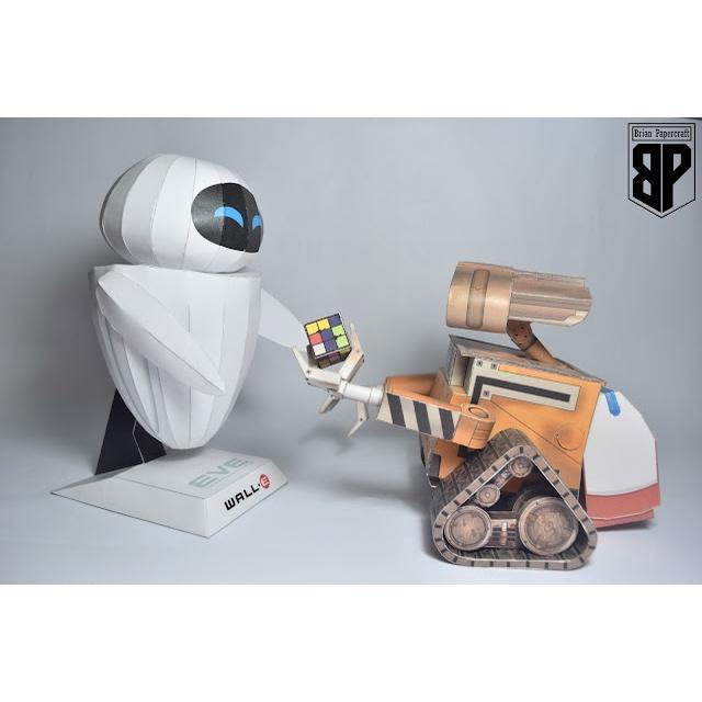 Mô hình giấy Wall-E và Eve