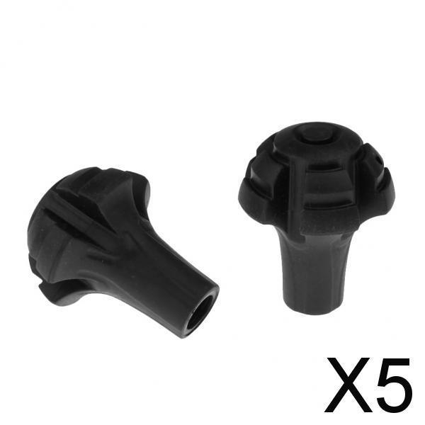 5x2 Pieces Rubber Tip End Cap Hammers Trekking Pole Hiking Walking Stick Cane