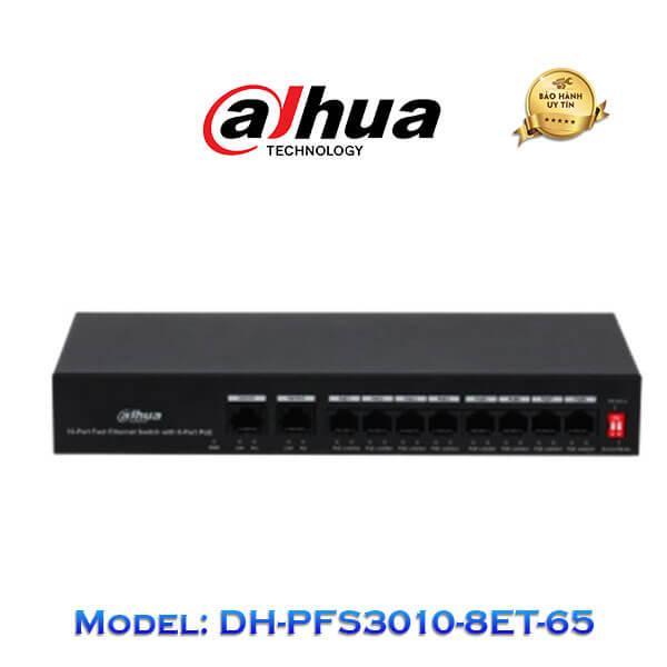 Switch PoE 8 port DAHUA DH-PFS3010-8ET-65 - HÀNG CHÍNH HÃNG