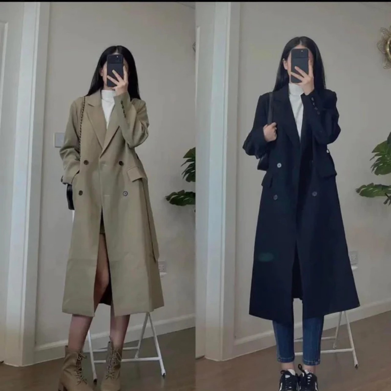 Áo khoác blazer 2 lớp thanh lịch có đệm vai form áo siêu đẹp