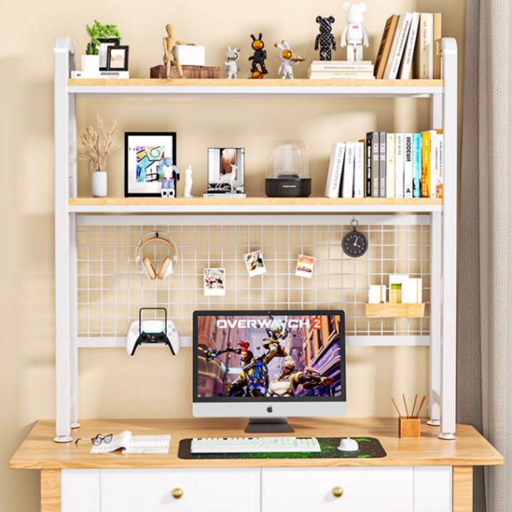 Kệ Sách Đặt Bàn làm việc máy tính Computer Shelf (98x75x20cm)